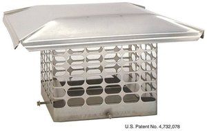 8 x 8 Single Flue Stainless Steel Chimney Cap