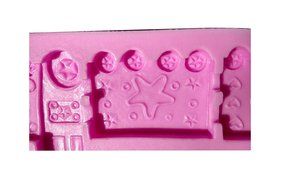 Wocuz MK585 Silicone Mini-train Shape Fondant Mold Candy Making Mold Cake Decoration Gum Mould N4