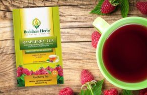 Buddha's Herbs Premium Raspberry Leaf Tea, 22-Count Tea Bags (Pack of 2) N3