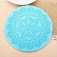 Round Flower Crown Fondant Cake Lace Molds Mat Silicone Lace Mold N3