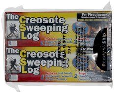 Creosote Sweeping Log For Fireplaces (Pack of 2)