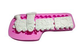 Wocuz MK585 Silicone Mini-train Shape Fondant Mold Candy Making Mold Cake Decoration Gum Mould N5