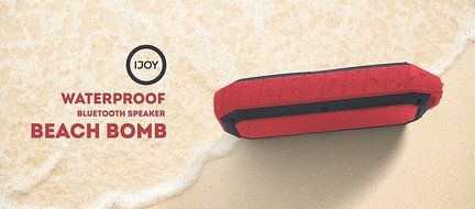 iJoy Beach Bomb IP66 Waterproof Shockproof Portable Bluetooth Speaker With built in Mic Aux-In and 2,000mAh Battery... N32