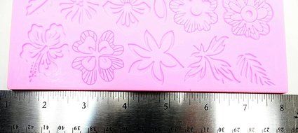 Silicone Cake Decorating Mold for Fondant, Gum Paste, or Sugar Paste (Flower and Leaves)