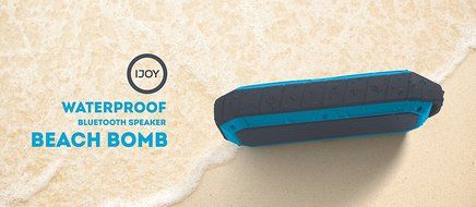 iJoy Beach Bomb IP66 Waterproof Shockproof Portable Bluetooth Speaker With built in Mic Aux-In and 2,000mAh Battery... N36