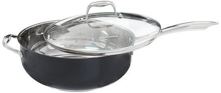 KitchenAid KCS60LCOB Stainless Steel 6.0-Quart Low Casserole with Lid Cookware - Onyx Black N17