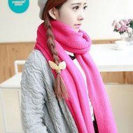 KAKA(TM) Women&#039;s Korean Artistic Stylish Winter Colorful Knitting Wool Scarves Oversized Dual Using Scarf Shawl... N4