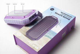 iJoy Beach Bomb IP66 Waterproof Shockproof Portable Bluetooth Speaker With built in Mic Aux-In and 2,000mAh Battery... N37