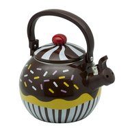 Supreme Housewares Whistling Tea Kettle, Chocolate Cupcake