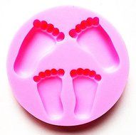 New Arrival! Design 006 Big&amp;small Footprint Silicone Sugar Mold, Cake Decoration Tool, Food Grade Material