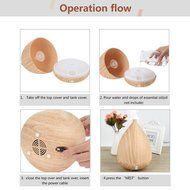 oobest Wood Grain Essential Oil Diffuser Humidifier-300ML Diffuser Cool Mist Humidifier Air Purifier Use with... N5