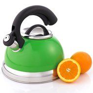 Creative Home 77040 Symphony Plum Over Stainless Steel Body Whistling Tea Kettle with Capsulated Bottom, 2.6-... N7