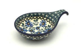 Polish Pottery Spoon/Ladle Rest - Blue Chicory