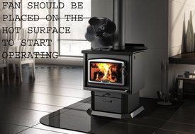 Wood Stove Fan Heat Powered Fan - Up to 150 CFM Pwr+ Eco Fan for Wood Log Coal Fire Burner Fireplace Two 2 Silent... N2