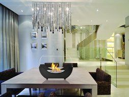 Ignis Portable Tabletop Ventless Bio Ethanol Fireplace - Liberty (Black)