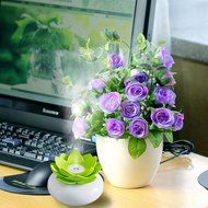 YJY 100mL Lotus Aromatherapy Essential Oil Diffuser - USB Silent Ultrasonic Waterless Auto Shut-off Air Humidifier... N12