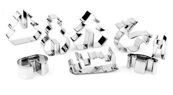 MOJA&reg; 3D CHRISTMAS Scenario Cookie Cutter Set (Stainless Steel), Snowman, Christmas Tree, Deer And Sled N7