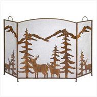 C. Alan 12295 Rustic Forest Fireplace Screen