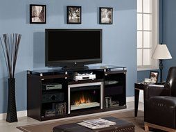 ClassicFlame 26MM9404-E451 Albright TV Stand for TVs up to 80&quot;, Espresso (Electric Fireplace Insert sold separately) N2