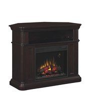 ClassicFlame 23DE8202-E451 Oakfield Wall or Corner TV Stand for TVs up to 47&quot;, Espresso (Electric fireplace insert...