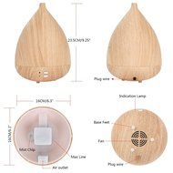 oobest Wood Grain Essential Oil Diffuser Humidifier-300ML Diffuser Cool Mist Humidifier Air Purifier Use with... N9