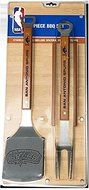 SPORTULA PRODUCTS SS-SP-9021933 9021933 Sportula 3Piece Stainless Steel BBQ Set, San Antonio Spurs