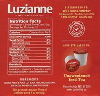 Luzianne, Iced Tea, Sweet Iced Tea, K-Cups, 12 Count, 2.16oz Box (Pack of 3) N4