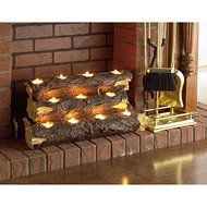Upton Home, Tealight Fireplace Log Designed To Fit Inside Any Size Fireplace.