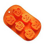 Pumpkin Wizard Silicone Cake Mold Pan 10.2"x6.8"x1.1" Color At Random