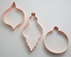 Trio of Vintage Style Christmas Ornament Cookie Cutters N2