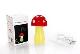 Haoran Ultrasonic Portable Cool Mist Mushroom Lamp Humidifier with Color LED Lights, 200ml Mini USB Whisper-Quiet... N6