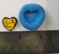 Heart Cake Flexible Food Grade Silicone Push Mold for Polymer Clay, Resin,wax,miniature Food,sweets,plaster N2