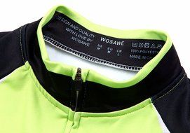 WOLFBIKE Thermal Fleece Cycling Jersey Shirt Casual Jacket Long Sleeve, Green, Size XL N19