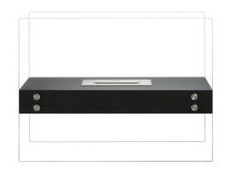 Ignis Vitrum H Black Freestanding Ventless Ethanol Fireplace N2