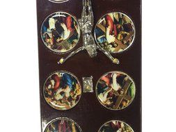 Black Rectangle Stations of the Cross SMALL,wall crosses for the home,Wall hanging crosses, Thanks Giving or Christmas... N2