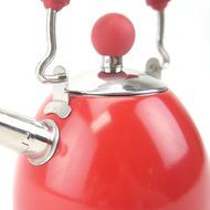 Whistling Tea Kettle, Mini Stainless Steel Teapots Hot Water Kettle (Red) N2