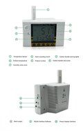 AZ 7722 Wall Mount Digital Indoor NDIR Sensor Carbon Dioxide Meter Temperature Humidity Monitor with Alarm White N2