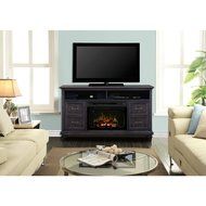 Dimplex Solomon Electric Fireplace TV Stand with Logset in Gray N2