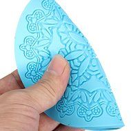 Round Flower Crown Fondant Cake Lace Molds Mat Silicone Lace Mold N5