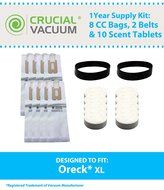 Oreck XL 1 Year Supply Kit, Includes 8 CC Bags, 2 XL Belts &amp; 10 Scent Tablets, Compare to Part # CCPK8, CCPK8DW... N4