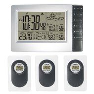 Wireless Weather Station, Digital Alarm Clock Indoor/outdoor Thermometer Hygrometer Weather Forecast (1 Sensor) N6