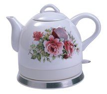 Fixture Displays Ceramic Electric Kettle with Rose Flower Pattern 12026-AMAZON N5