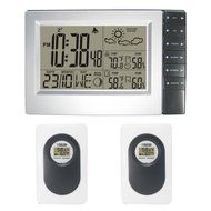 Wireless Weather Station, Digital Alarm Clock Indoor/outdoor Thermometer Hygrometer Weather Forecast (1 Sensor) N9