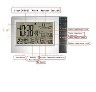 Wireless Weather Station, Digital Alarm Clock Indoor/outdoor Thermometer Hygrometer Weather Forecast (1 Sensor) N10
