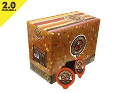 Crazy Cups Caramel Pecan Cluster Flavored Coffee Single serve Cups for Keurig K cup Brewer (22 Count)