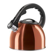 Oggi Stainless Steel Whistling Tea Kettle with Nylon Stay Cool Handle &amp; Trigger Opening Spout, 2.5 L/85 oz, Copper
