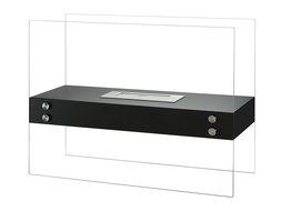 Ignis Vitrum H Black Freestanding Ventless Ethanol Fireplace N5