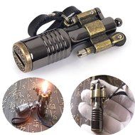 Ezyoutdoor 3 Pieces High-grade Kerosene Bottles Lighters Wheel Wizard Style Cigarette Jet Torch Random Color