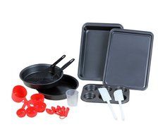 Modern Homes Bakeware Nonstick Cookie Sheet Set Round Cake Pan Muffin Tray Spatula Measuring Cup, 20 Piece