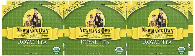 Newmans Own Organics Royal Green Tea - 40 per pack -- 6 packs per case.